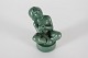 Ipsens EnkeFigurine with green glazeof a sitting girl "Eva" no. 865Designed by Axel ...