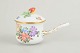 Herend, bouillon cup with lid.Hand-painted bouillon cup in glazed porcelain with floral ...