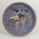 Tomas Hellström for Nittsjö, large dish.Rare, very large round dish in glazed stoneware with a ...