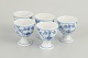 Royal Copenhagen, set of 5 egg cups, Blue Fluted Plain.Set of five fluted egg cups in glazed ...