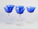 Gullaskruf Glasbruk, set of 5 champagne glasses.