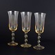 Simon Gate for Orrefors, set of three champagne glasses.