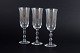 Simon Gate for Orrefors, set of 3 champagne glasses.