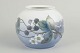 Royal Copenhagen, vase.Round, baluster-shaped glazed porcelain vase with hand-painted ...