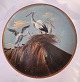 Å. Ipsen plate with storks c. 1900