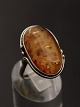 Sterling ring size 56 with amber item no. 629727