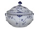 Blue Fluted Half LaceRare small round soup tureen