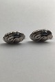 Georg Jensen Sterling Silver Cuff Links No. 10 Hematite Measures 1.5 cm x 2.3 cm (0.59 inch x ...