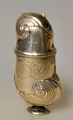 Rococo vinagrette egg in silver, 18th century. Denmark. With external rococo decorations. ...