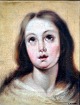 Kunt, S. (19th century): A virgin's face. Oil on canvas. Signed. 27 x 20.5 cm.Copy detail of ...