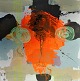 Skovgaard, Peter (1960 -) Denmark: Composition. Acrylic on canvas. Signed. 80 x 80 cm.Unframed.