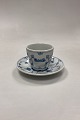 Bing and Grøndahl Blue Fluted Hotel with Logo Coffee and Saucer No. 744. Logo from The Wine ...