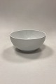 Royal Copenhagen White Fluted Bowl No 457. Measures 9.5 cm x 21 cm dia. / 3.74 in. x 8.26 in.