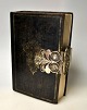 Psalm book in black leather binding and silver fittings, ...