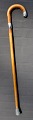 Wooden walking stick with silver fittings by H.Schæbel, ...