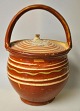 Maternity bucket in glazed earthenware, 19th century. Denmark. With reddish-brown glaze and ...