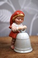 Royal Copenhagen Pixie in porcelain, no.763. Girl with bell. Height: 6.4cm. Is in fine ...