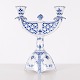 Two-arm candlestick in Blue Fluted Full Lace porcelain, model 1169, produced by Royal ...