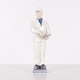 Royal mason figure, model 4377, designed by Johannes Hedegaard for Royal Copenhagen. The figure ...