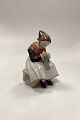 Royal Copenhagen Figurine - Amager Girl Knitting No. 1314. Designed by Lotte Benter in 1911. ...