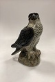 Royal Copenhagen Stoneware Figurine - Peregrine Falcon No. 21407. Designed by Knud Kyhn. ...