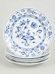 Meissen, set of 5 deep plates, Blue Onion pattern.
