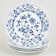 Meissen, set of 4 deep plates, Blue Onion pattern.