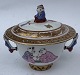 Herend porcelain lidded bowl from the Ming series. Delicate Chinese painted decorations and ...