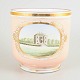 Danish Vase with Motif of the Hermitage Palace & Kronborg Castle, Hand-Painted.Round, slightly ...