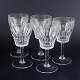 French Crystal, Set of 5 Red Wine Glasses.Set of five French red wine glasses in clear ...
