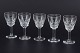 French Crystal glasses, Set of 5 Schnapps Glasses.Set of five French schnapps glasses in clear ...