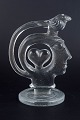 Bertil Vallien for Kosta Boda, figurative glass sculpture.Sculptural form in clear solid glass ...