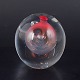 Studio Åhus, mouth-blown art glass object.Sculptural clear-glass object with an encased red ...