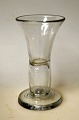 Masonic glass. 19th century. Denmark. Clear glass with hollow stem. Dia.: 6.5 cm. H.: 12.0 cm.