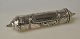 Silver Mesusa cylinder, 20th century. For Jewish Kosher scrolls. With openwork corpus and ...