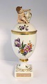 Royal Copenhagen. Saxon flower. Cup with lid with putti on the lid. Model 1754. Height 30 cm (1 ...