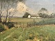 Søren Edsberg (b. 1945), Oil painting on canvas with motif from the countryside, Dimensions with ...