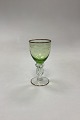 Lyngby Glassworks Seagull Green White Wine Glass. Measures 12.6 cm / 4.96 in.
