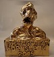 "The Tipping Point" ca 24×27×13 cm Gold Glazed pottery ...