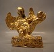 Kristian von Hornsleth Statue gilt metal 21 x 20 cm Signed HornslethWithout TitleKristian ...