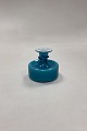 Holmegaard Palette Glass Candle Holder. Designed by Michael Bang. Colour: Turquoise blue and ...