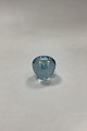Small Glass Candle Holder with Bubbles. Probably Scandinavian from the 1950s. Color: Light blue. ...