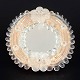 Murano, mirror.Small decorative wall mirror with a frame of hand-shaped Murano glass in warm ...
