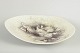Hans Hedberg for Biot, large dish.Organically shaped stoneware dish with a light crackle glaze ...