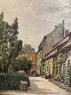 Peter Elias Petersen (1859 - 1950), Oil painting on canvas, Backyard motif probably from ...