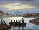Large beautiful painting from Greenland. The painting is ...