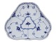 Royal Copenhagen Blue Fluted Half Lace, triangular dish.The factory mark shows, that this ...