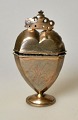 Oluf Holmgren (1796 - 1885) Slagelse, Denmark: Heart-shaped main water egg with crown. On a ...