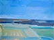 Petersen, Frans Vester (1934 - 1972) Denmark: Landscape. Acrylic on canvas. Signed: F. Vester-P. ...