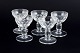 Set of 5 faceted schnapps glasses.Set of five small faceted schnapps glasses in clear crystal ...
